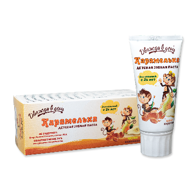 Детская зубная паста ДВАЖДЫ В ДЕНЬ КАРАМЕЛЬКА
