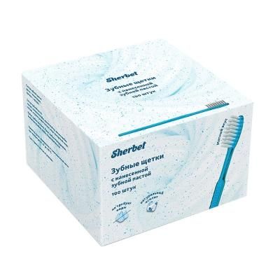 Зубные щетки Sherbet одноразовые с нанесенной зубной пастой