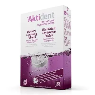 Таблетки для чистки протезов Aktident