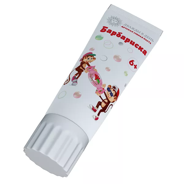 Детская зубная паста Барбариска ТМ Дважды в День, от 6 лет, 75мл