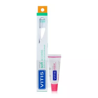 Зубная щетка VITIS® Soft Access + зубная паста VITIS®15 мл